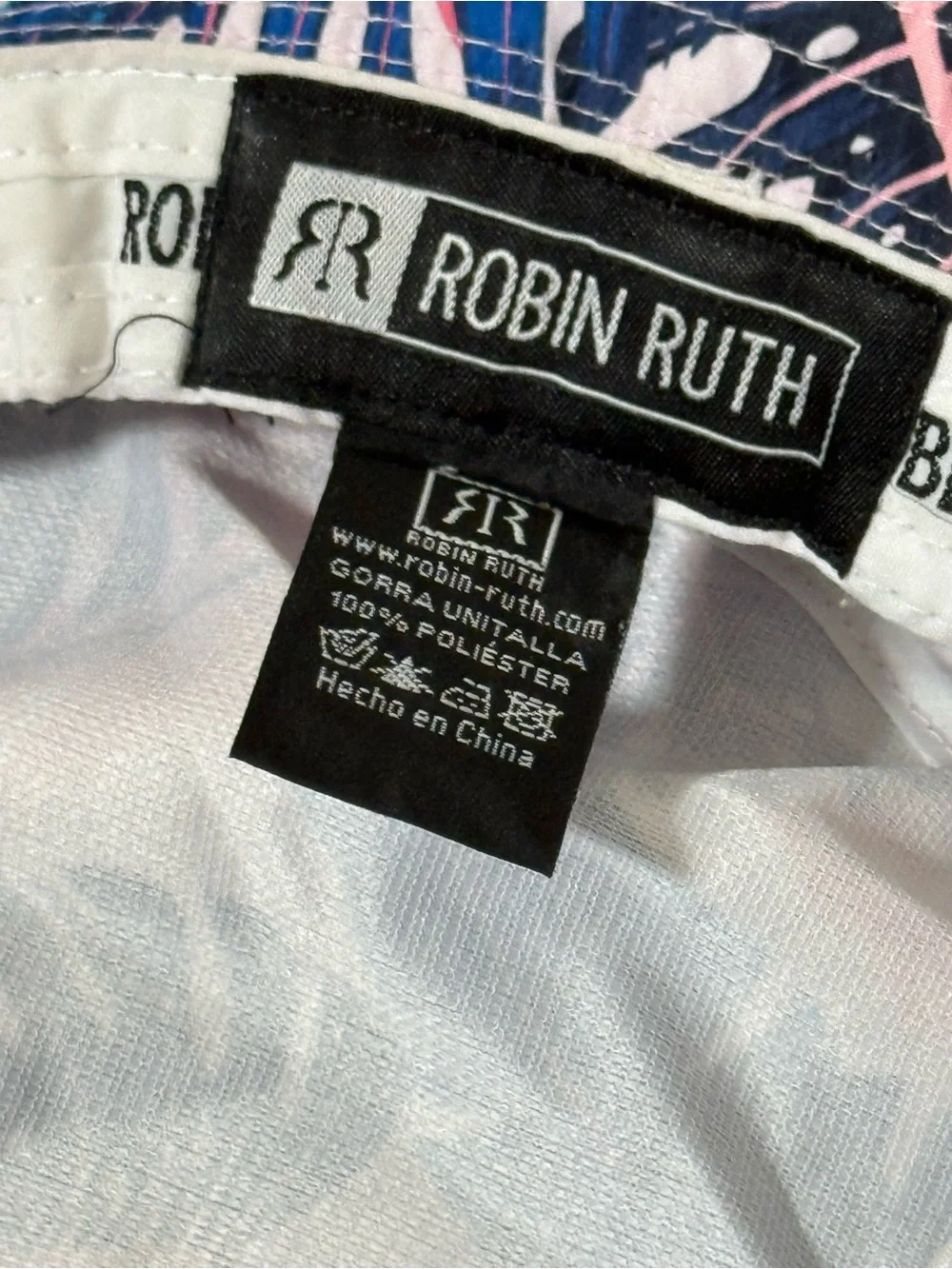 Robin Ruth Blue & Pink Tropical Leaf Bucket Hat Cancun